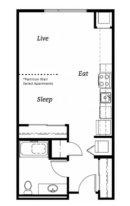 EFF2 Floor Plan at Cook Street, Portland, Oregon